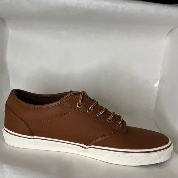 Vans Mens Atwood Leather Brown Sneakers Skateboard Tennis Shoes Size US 11 - Picture 7 of 10